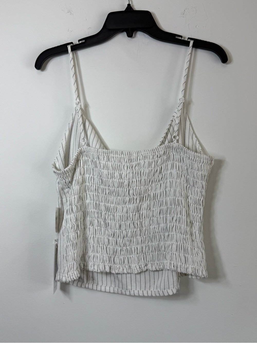 Sienna Sky Pinstripe Twist Front Cutout Cami Top XL Coastal Linen Blend - Picture 8 of 8